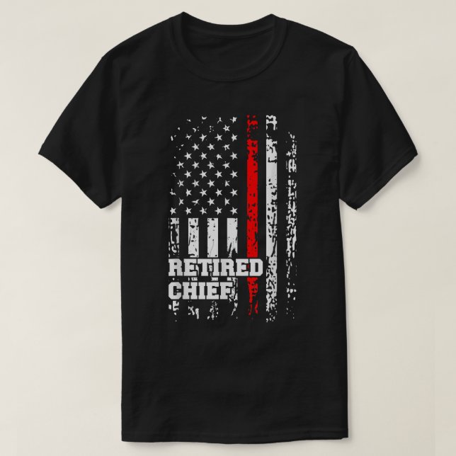 Camiseta Jubilado Jefe de Bomberos Camisas Retirada Retirem (Diseño del anverso)