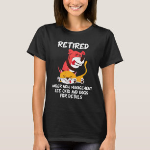 Camiseta Jubilado   Jubilación para perros y gatos   y dueñ