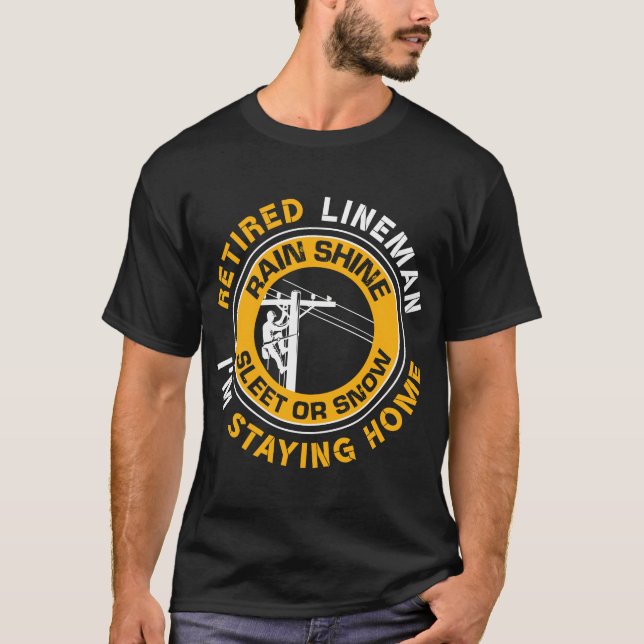 Camiseta Jubilado Lineman Lineworker Power Lineman Retireme (Anverso)