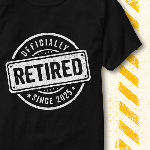 Camiseta Jubilado Oficialmente 2025 Retro Vintage Jubilació