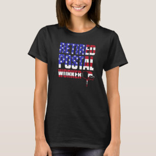 Camiseta Jubilado Trabajador Postal Jubilado Bandera Estado