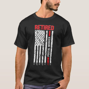 Camiseta Jubilado Trabajador Postal Us Bandera Mailman Reti