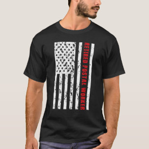 Camiseta Jubilado Trabajador Postal Us Bandera Mailman Reti