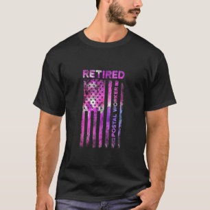 Camiseta Jubilado Trabajador Postal Uu Banderas Retirada po