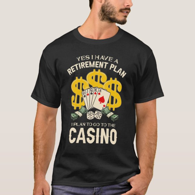 Camiseta Jubilados Por Jugar Póquer Papá Retirado (Anverso)
