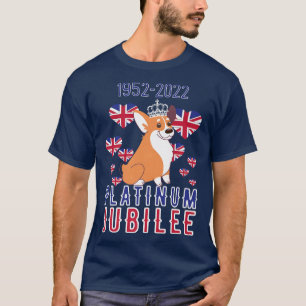 Camiseta Jubileo 70 años de la reina británica platino Corg