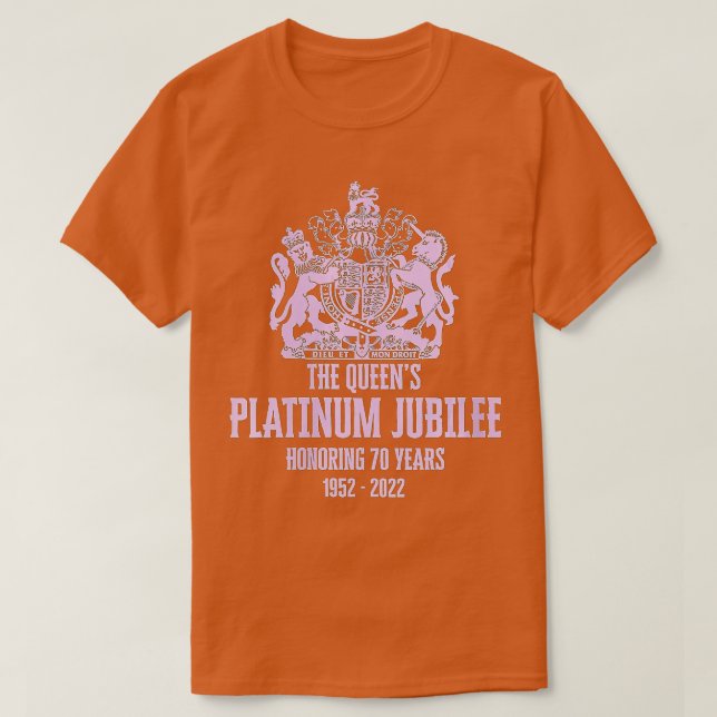 Camiseta Jubileo 70 años de la Reina Platino Británica (Diseño del anverso)