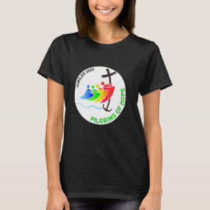 Camiseta Jubileo Católico 2025 Vidrieras Peregrinos De Ho