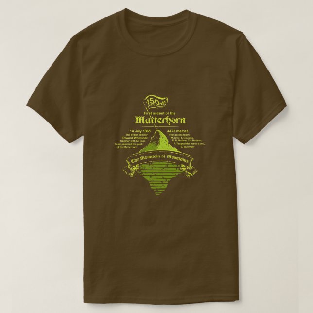 Camiseta Jubileo del 150 aniversario de Matterhorn GREEN-DA (Diseño del anverso)