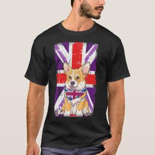 Camiseta Jubileo Platinum 2022 Corgi Puppy & Union Jack Par