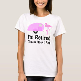 Camiseta Jubiloso Flamenco Rosa Jubilación Camper Retro