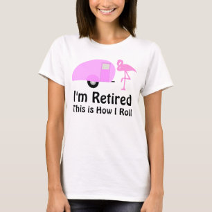 Camiseta Jubiloso Flamenco Rosa Jubilación Camper Retro