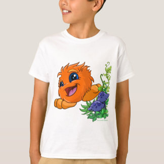 Camiseta JubJub anaranjado feliz en la central de Neopia