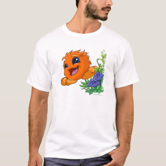 Camiseta JubJub anaranjado feliz en la central de Neopia