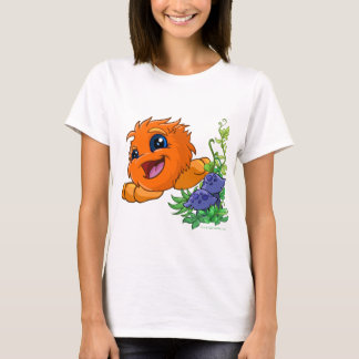Camiseta JubJub anaranjado feliz en la central de Neopia