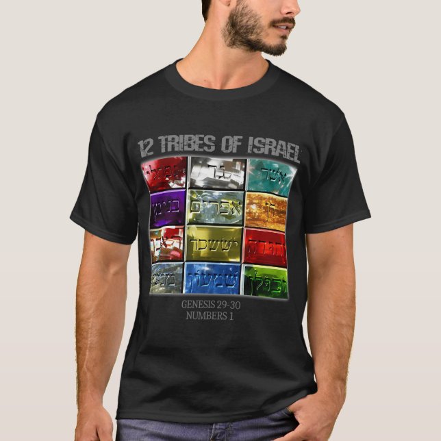 Camiseta Judá Hebreo Israelí 12 Tribus De Israel (Anverso)