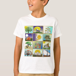 Camiseta Judaica 12 Tribus de Arte de Israel