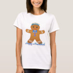 Camiseta Judaica Hanukkah Gingerbread Man Menorah<br><div class="desc">Está viendo la colección Lee Hiller Designs of Home and Office Decor, Apparel, Gifts and Collectibles. Los diseños incluyen la fotografía Lee Hiller y la colección de arte digital de medios mixtos. Puedes ver su fotografía de la naturaleza en http://HikeOurPlanet.com/ y seguir su blog de senderismo dentro del Parque Nacional...</div>