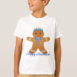 Camiseta Judaica Hanukkah Gingerbread Man Menorah<br><div class="desc">Está viendo la colección Lee Hiller Designs of Home and Office Decor, Apparel, Gifts and Collectibles. Los diseños incluyen la fotografía Lee Hiller y la colección de arte digital de medios mixtos. Puedes ver su fotografía de la naturaleza en http://HikeOurPlanet.com/ y seguir su blog de senderismo dentro del Parque Nacional...</div>