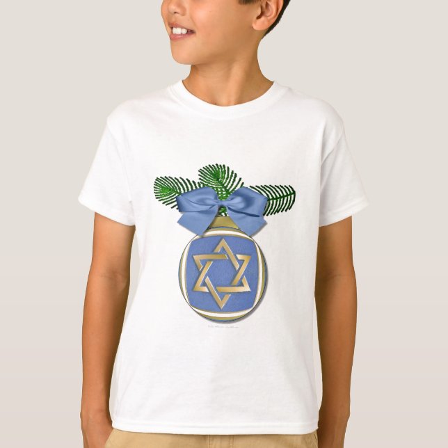 Camiseta Judaica Hanukkah Star Of David Ornament Print (Anverso)