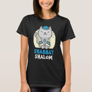 Camiseta Judaísmo en el Día Santo del Gato de Shabbat Shalo