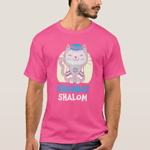 Camiseta Judaísmo en el Día Santo del Gato de Shabbat Shalo