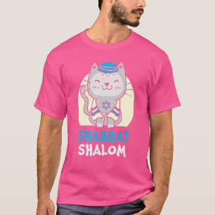 Camiseta Judaísmo en el Día Santo del Gato de Shabbat Shalo