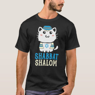 Camiseta Judaísmo en el Día Santo del Gato de Shabbat Shalo