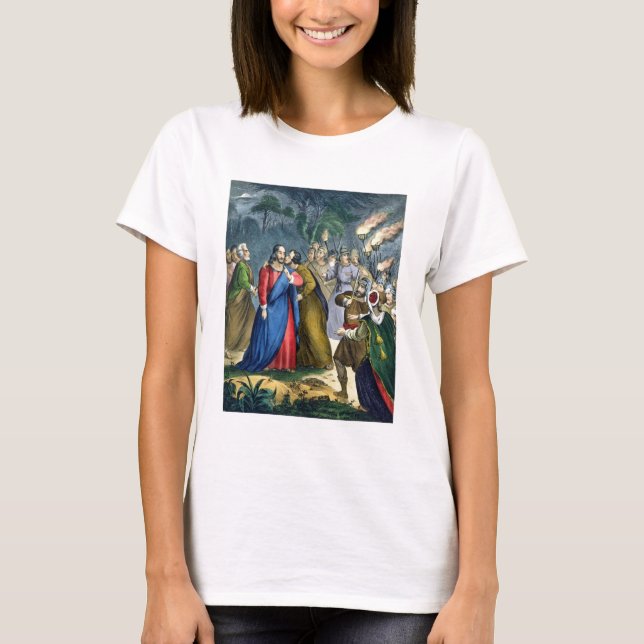 Camiseta Judas Betrays his Master, from a bible printed by (Anverso)