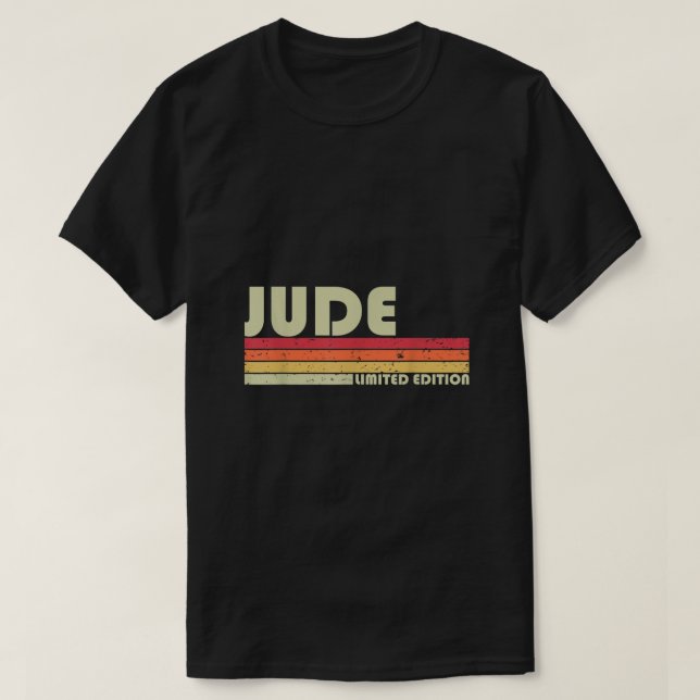 Camiseta JUDE Nombre de regalo Personalizado Funny Retro Vi (Diseño del anverso)