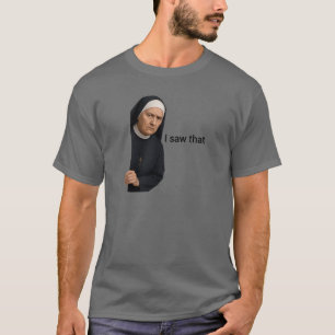 Camiseta Judgy Nun Peeking Vi Que