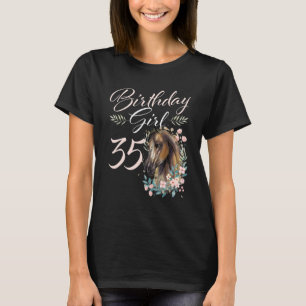 Camiseta Judía 35 a la Chica de cumpleaños Caballo de 35 añ