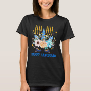 Camiseta Judía judío judío de unicornio feliz hanukkah niño
