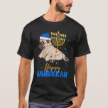 Camiseta Judía Pug Menorah Happy Hanukkah Chanukah Dog<br><div class="desc">Judía Pug Menorah Feliz Perro Hanukkah Chanukah.</div>
