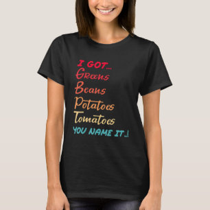 Camiseta Judías retro Verdes Patatas Tomates Aman Thanksgi