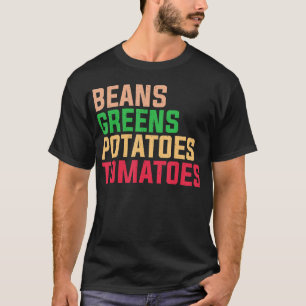 Camiseta Judías verdes papas tomates Acción de Gracias
