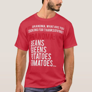 Camiseta Judías verdes papas tomates Gracioso hijo de rap v
