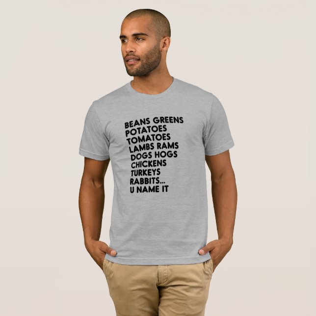 Camiseta Judías Verdes Patatas Lo Llamas Día de Acción de G (Anverso completo)