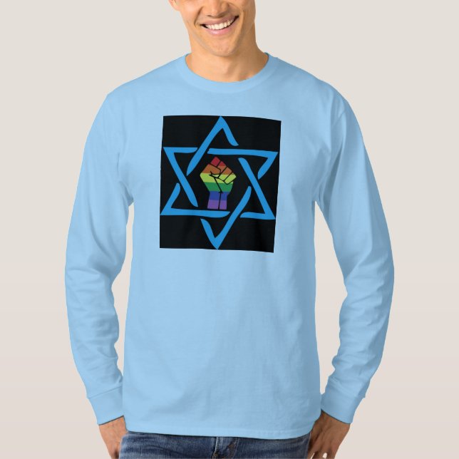 Camiseta Judío negro gay (Anverso)