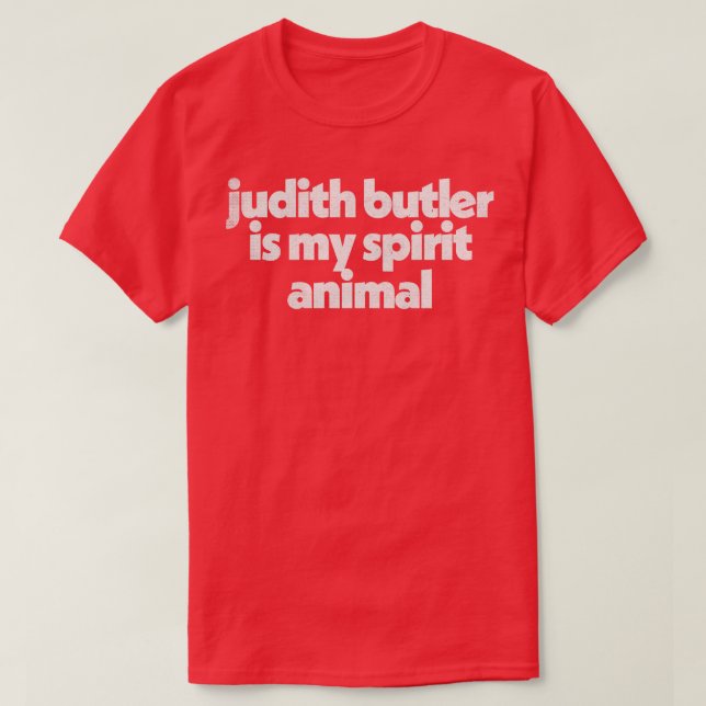 Camiseta Judith Butler Original Estilo Faded Typography Des (Diseño del anverso)