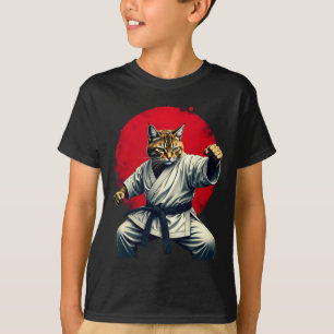 Camiseta Judo de arte marcial japonés: gato de karate para