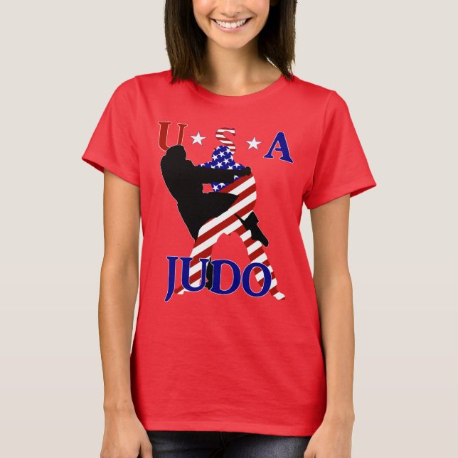 Camiseta JUDO de Artes Marciales Patrióticas de Estados Uni (Anverso)