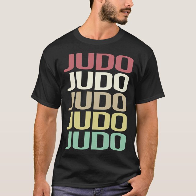 Camiseta Judo de Texto Colorido (Anverso)