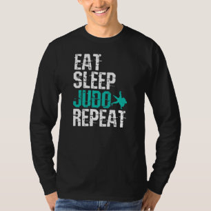 Camiseta Judo Eat Sleep Judo Repetir