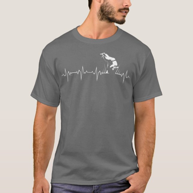 Camiseta Judo fighter heartbeat pulse EKG karate martial (Anverso)