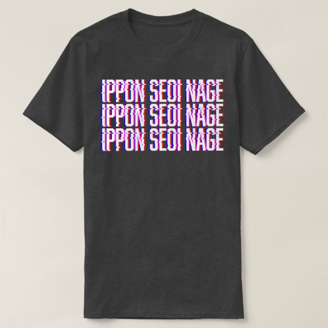 Camiseta Judo Ippon Seoi Nage Glitch (Diseño del anverso)