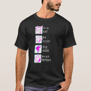 Camiseta Judo Judoka Ju Jutsu EAT SLEEP JUDO