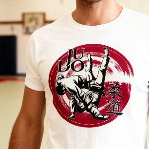 Camiseta Judo Kanji y Lanzamiento de Sol Naciente - Artes M