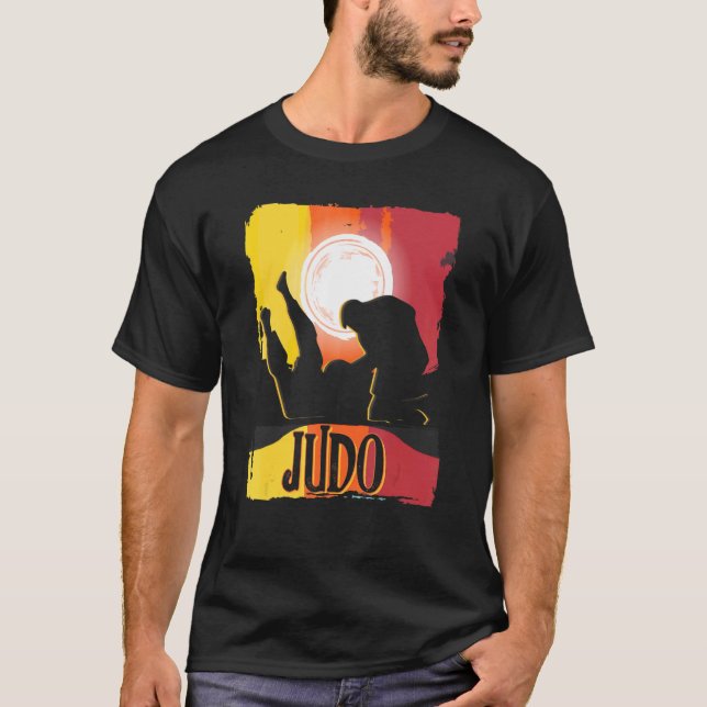 Camiseta Judo Men Vintage Judoka 80s Retro Japanese Martial (Anverso)