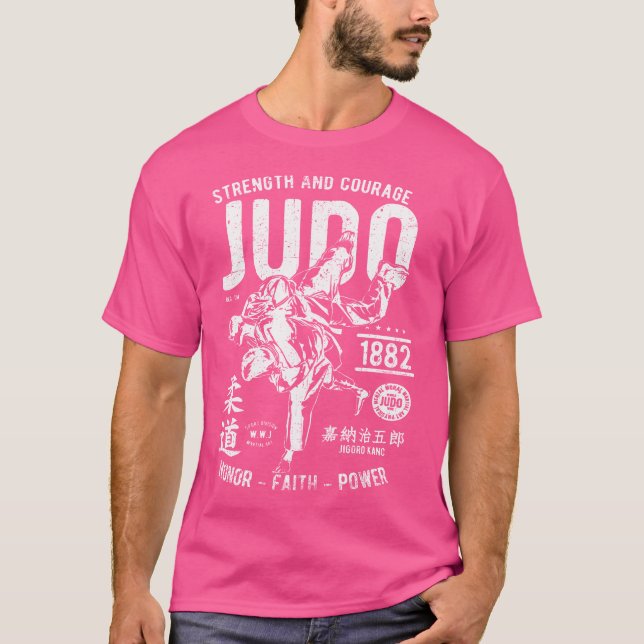 Camiseta Judo Mma Artes Marciales Fuerza Valor Fe Honor (Anverso)